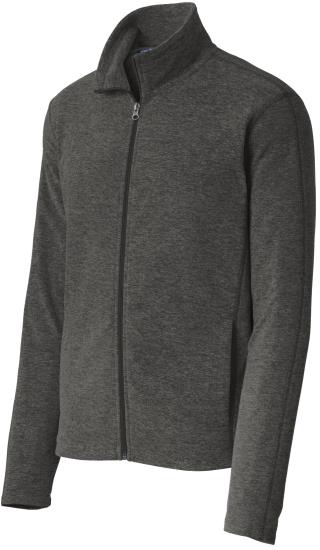 F235 - Heather Microfleece Full-Zip Jacket