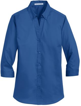 L665 - Ladies' 3/4-Sleeve SuperPro Twill Shirt