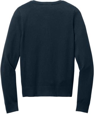 Ladies Easy Care Crewneck Cardigan Sweater