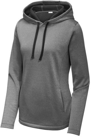 Ladies Heather Fleece Hooded Pullover