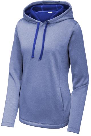 LST264 - Ladies Heather Fleece Hooded Pullover