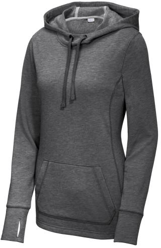 LST296 - Ladies Tri-Blend Fleece Hooded Pullover