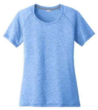 Ladies' Tri-Blend Wicking Scoop Neck Tee