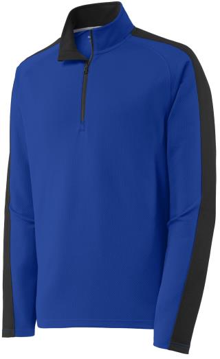 ST861 - Textured Colorblock 1/4-Zip Pullover