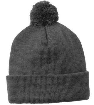 Solid Pom Pom Beanie